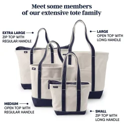 Medium 5 Pocket Open Top Canvas Tote Bag