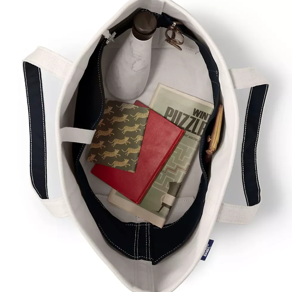 Medium 5 Pocket Open Top Canvas Tote Bag