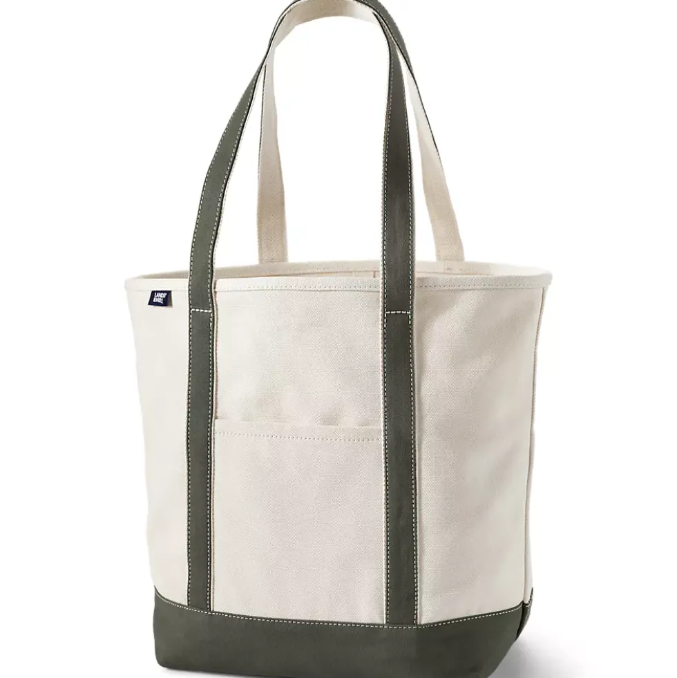 Medium 5 Pocket Open Top Canvas Tote Bag