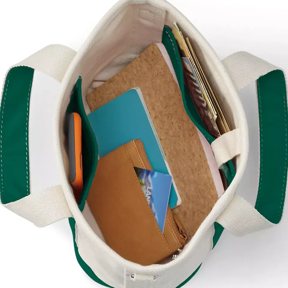 Medium 5 Pocket Open Top Canvas Tote Bag