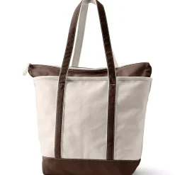 Medium 5 Pocket Open Top Canvas Tote Bag