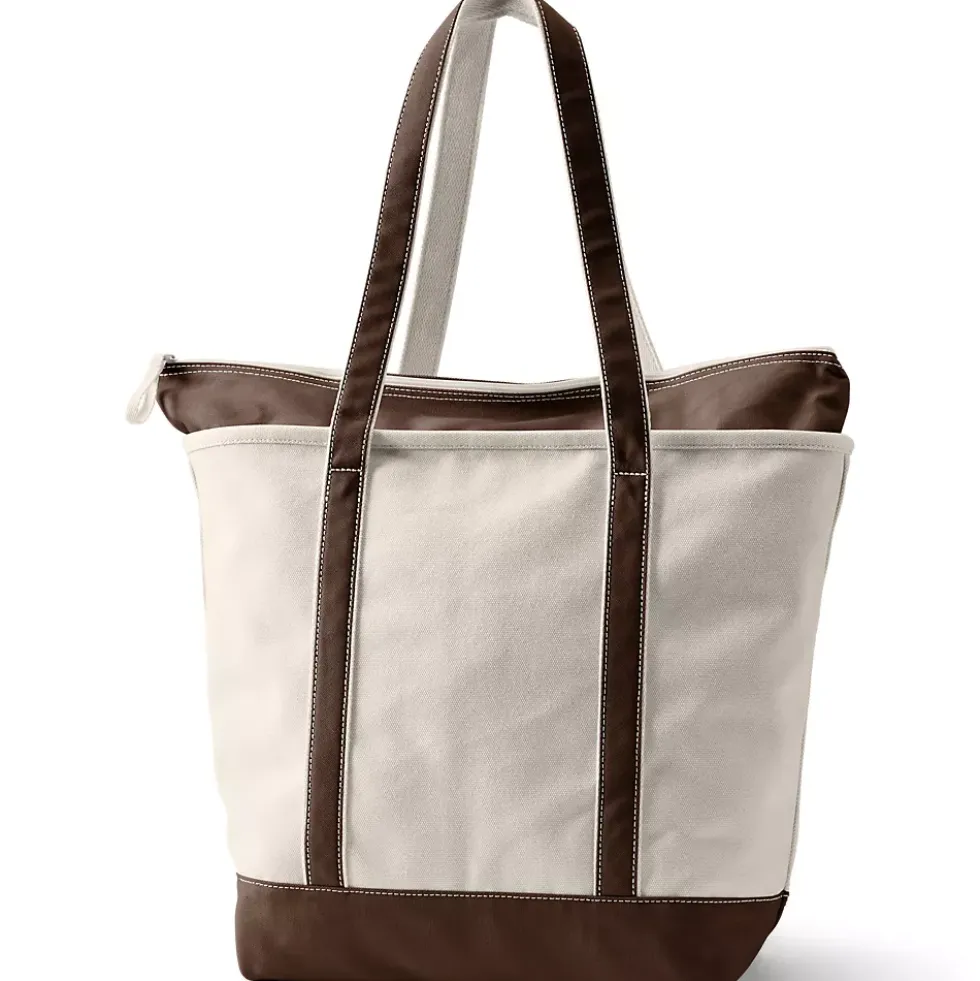 Medium 5 Pocket Open Top Canvas Tote Bag