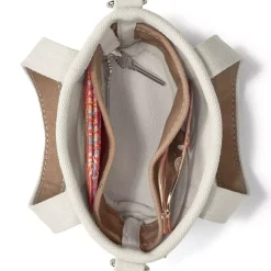 Medium 5 Pocket Open Top Canvas Tote Bag