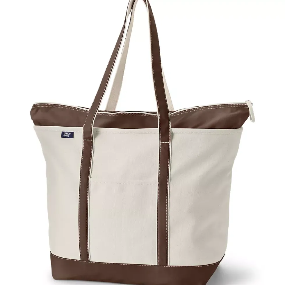 Medium 5 Pocket Open Top Canvas Tote Bag