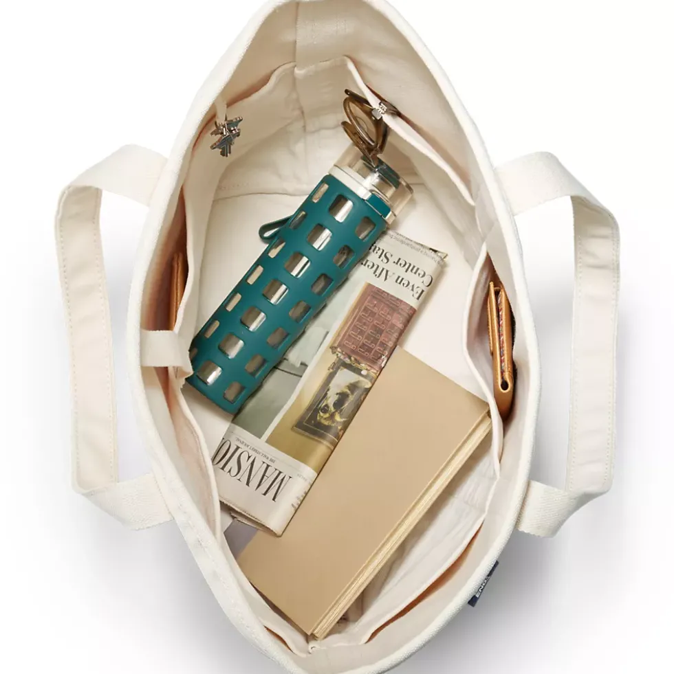 Medium 5 Pocket Open Top Canvas Tote Bag