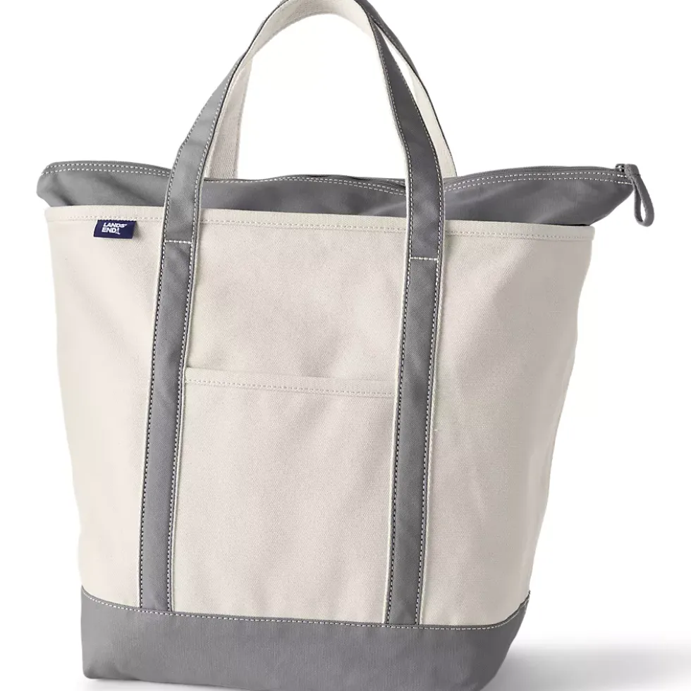 Medium 5 Pocket Open Top Canvas Tote Bag