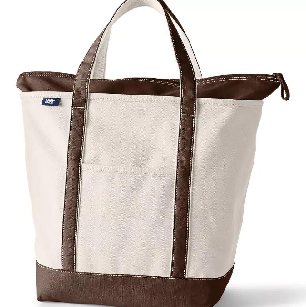 Medium 5 Pocket Open Top Canvas Tote Bag