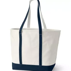 Medium 5 Pocket Open Top Canvas Tote Bag
