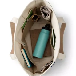 Medium 5 Pocket Open Top Canvas Tote Bag
