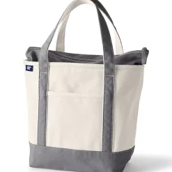 Medium 5 Pocket Open Top Canvas Tote Bag
