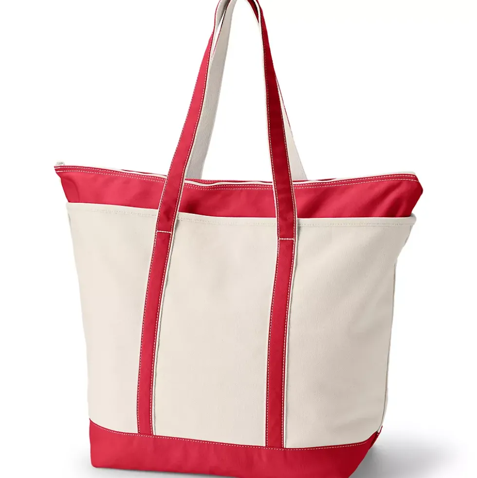 Medium 5 Pocket Open Top Canvas Tote Bag