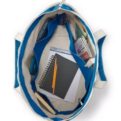 Medium 5 Pocket Open Top Canvas Tote Bag