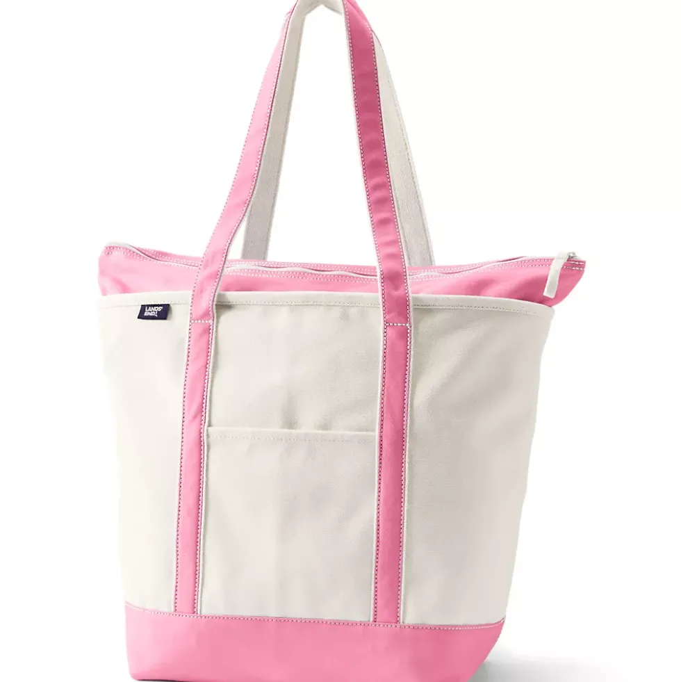 Medium 5 Pocket Open Top Canvas Tote Bag