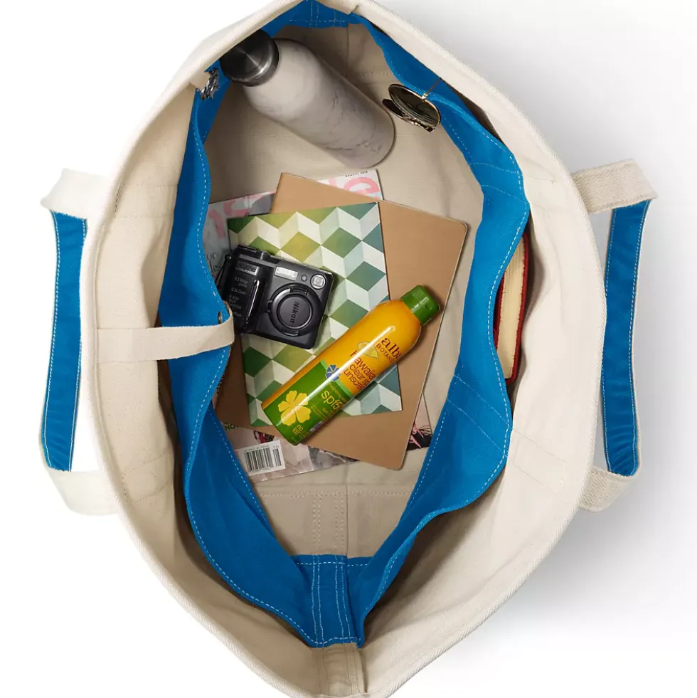 Medium 5 Pocket Open Top Canvas Tote Bag