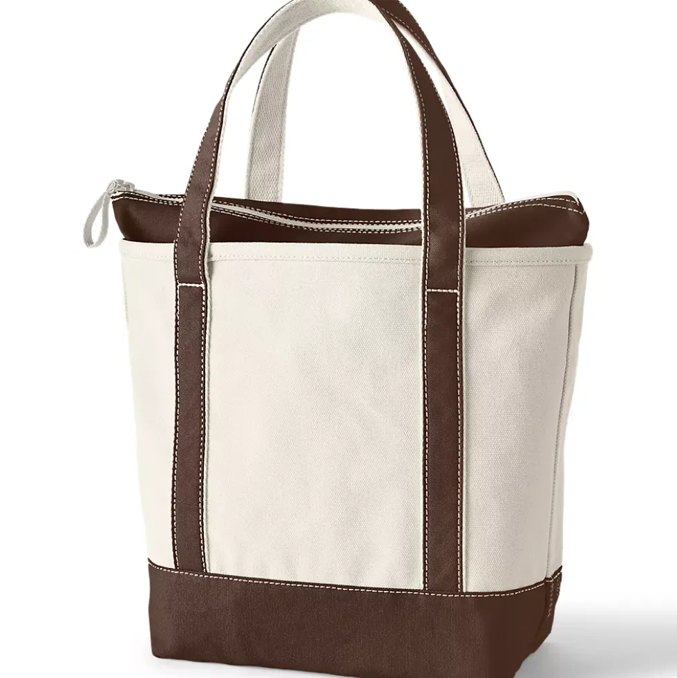 Medium 5 Pocket Open Top Canvas Tote Bag