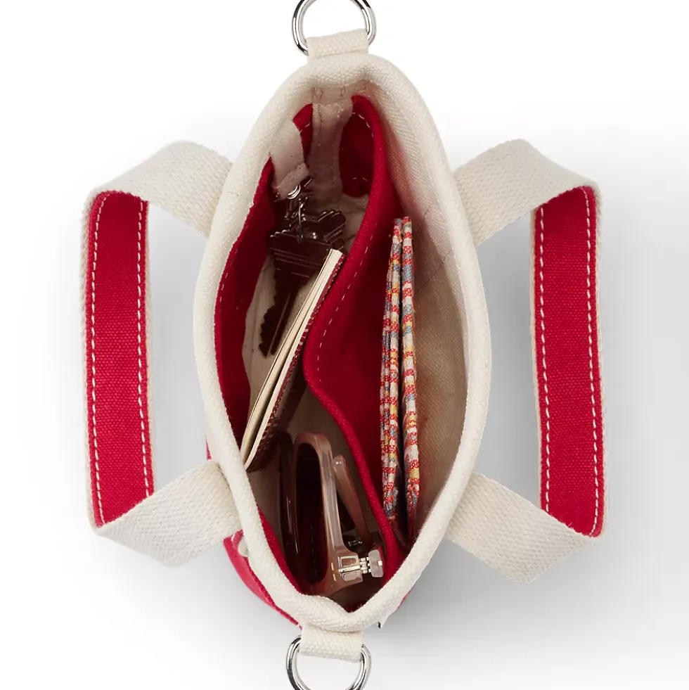 Medium 5 Pocket Open Top Canvas Tote Bag