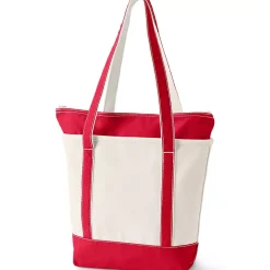 Medium 5 Pocket Open Top Canvas Tote Bag