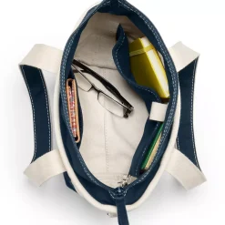 Medium 5 Pocket Open Top Canvas Tote Bag