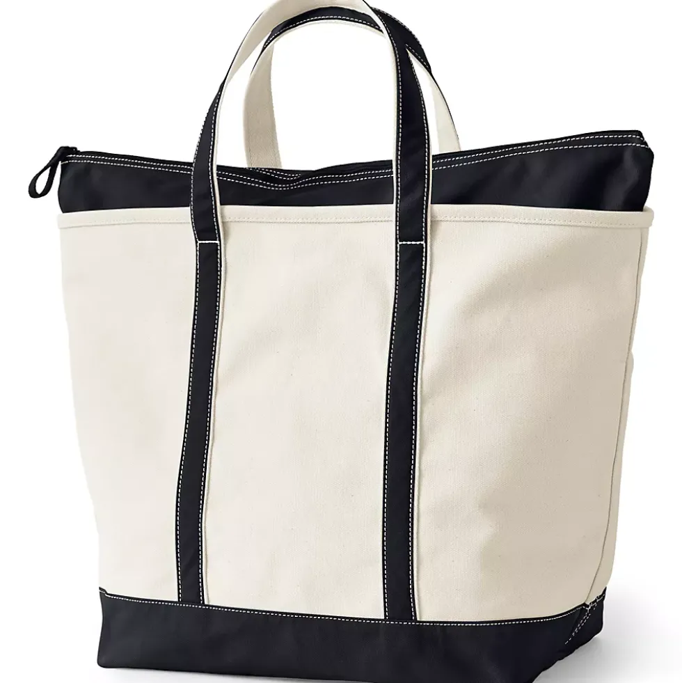 Medium 5 Pocket Open Top Canvas Tote Bag