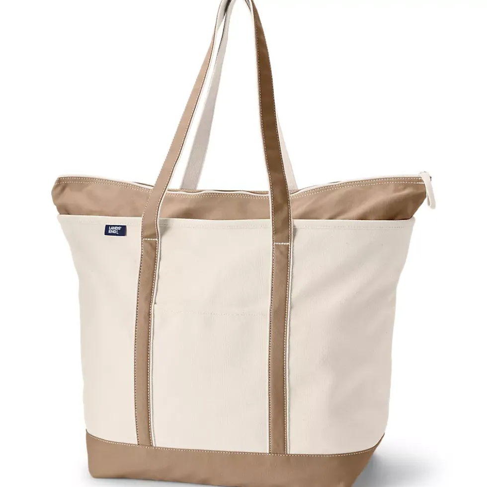 Medium 5 Pocket Open Top Canvas Tote Bag