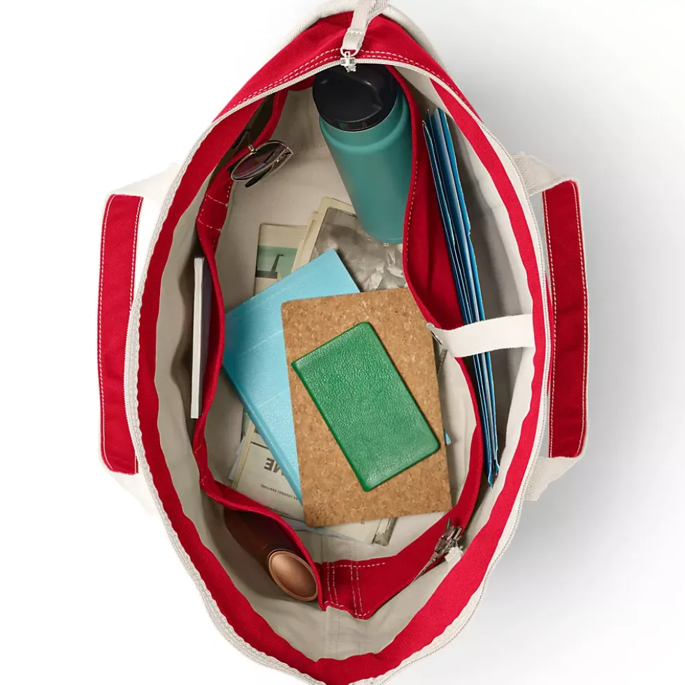 Medium 5 Pocket Open Top Canvas Tote Bag