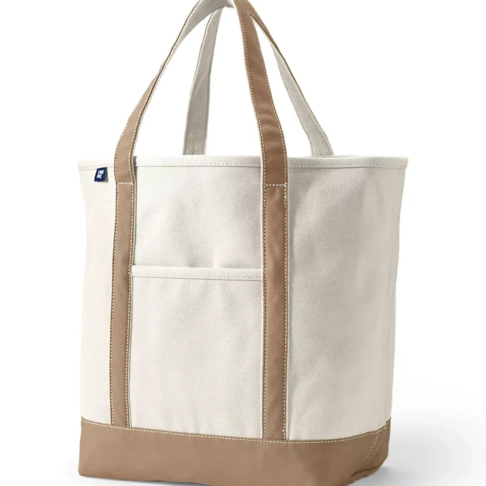 Medium 5 Pocket Open Top Canvas Tote Bag