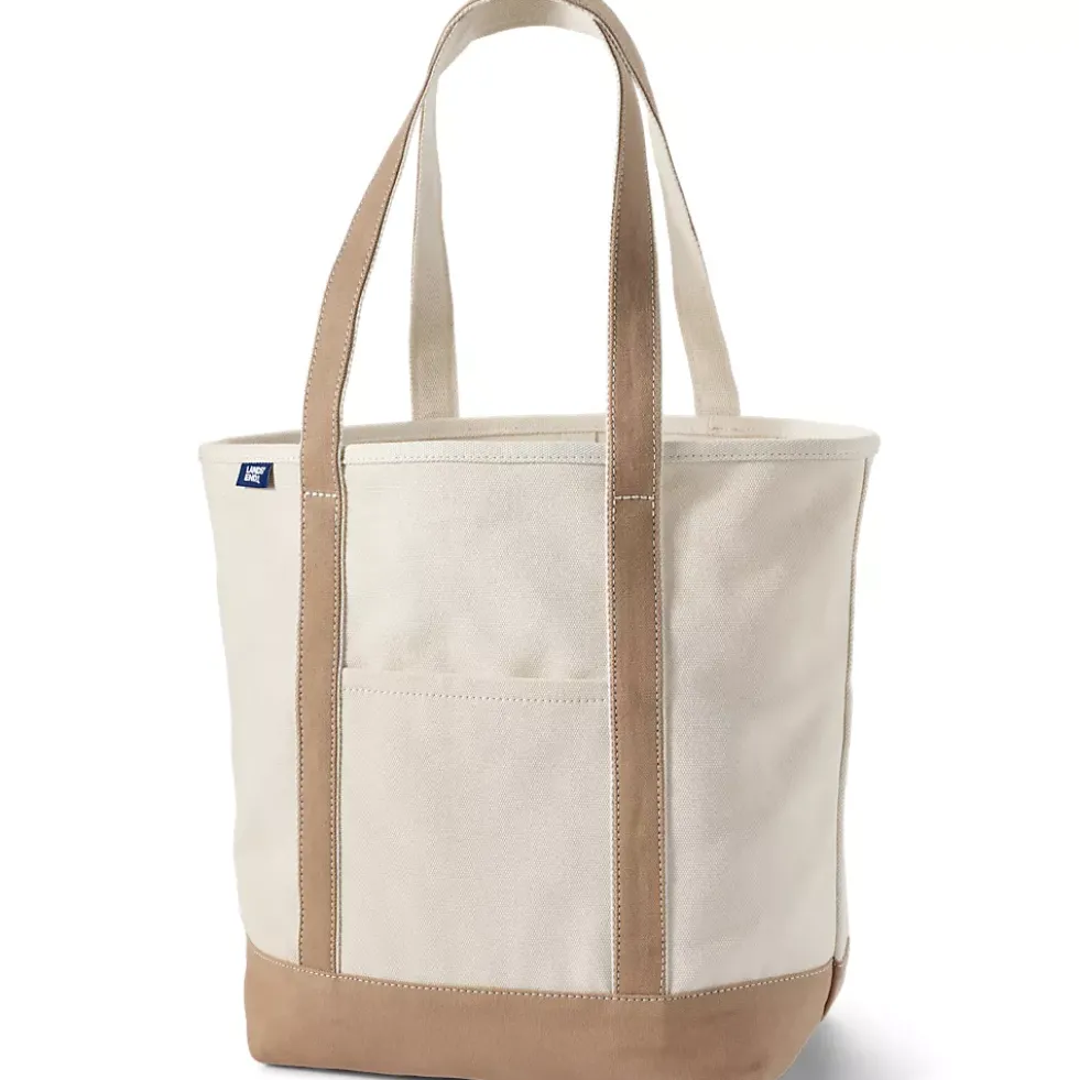 Medium 5 Pocket Open Top Canvas Tote Bag