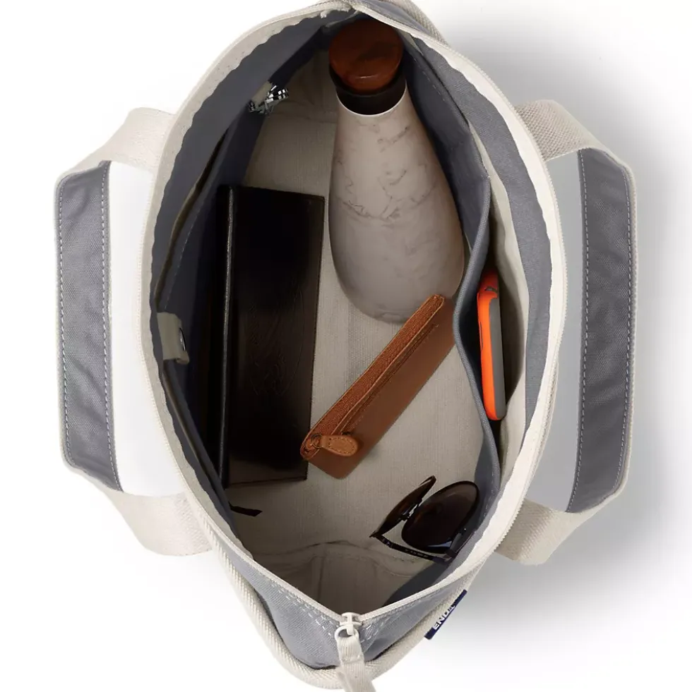 Medium 5 Pocket Open Top Canvas Tote Bag
