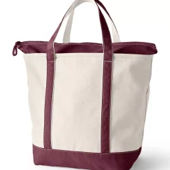 Medium 5 Pocket Open Top Canvas Tote Bag