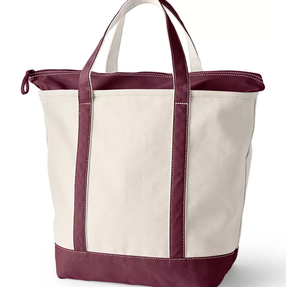 Medium 5 Pocket Open Top Canvas Tote Bag