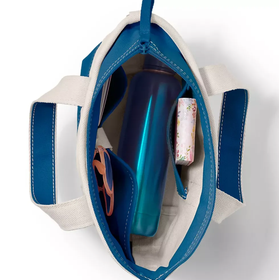 Medium 5 Pocket Open Top Canvas Tote Bag