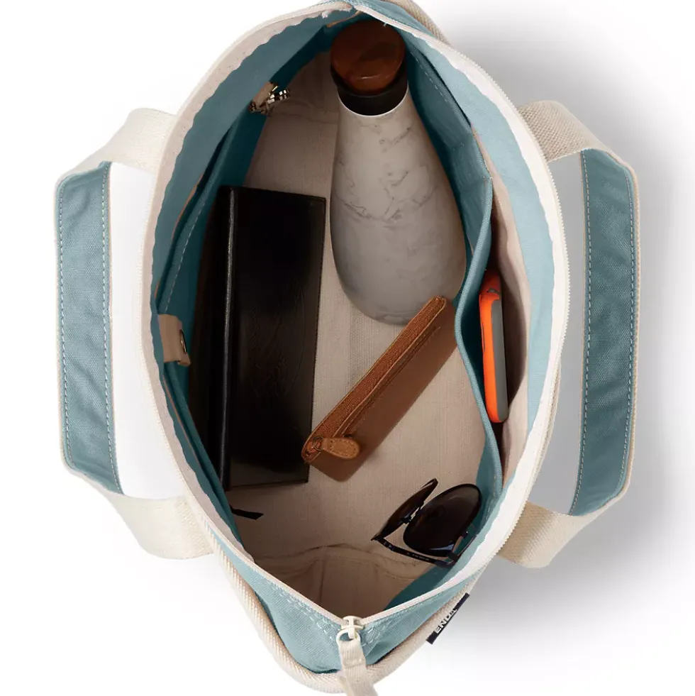 Medium 5 Pocket Open Top Canvas Tote Bag