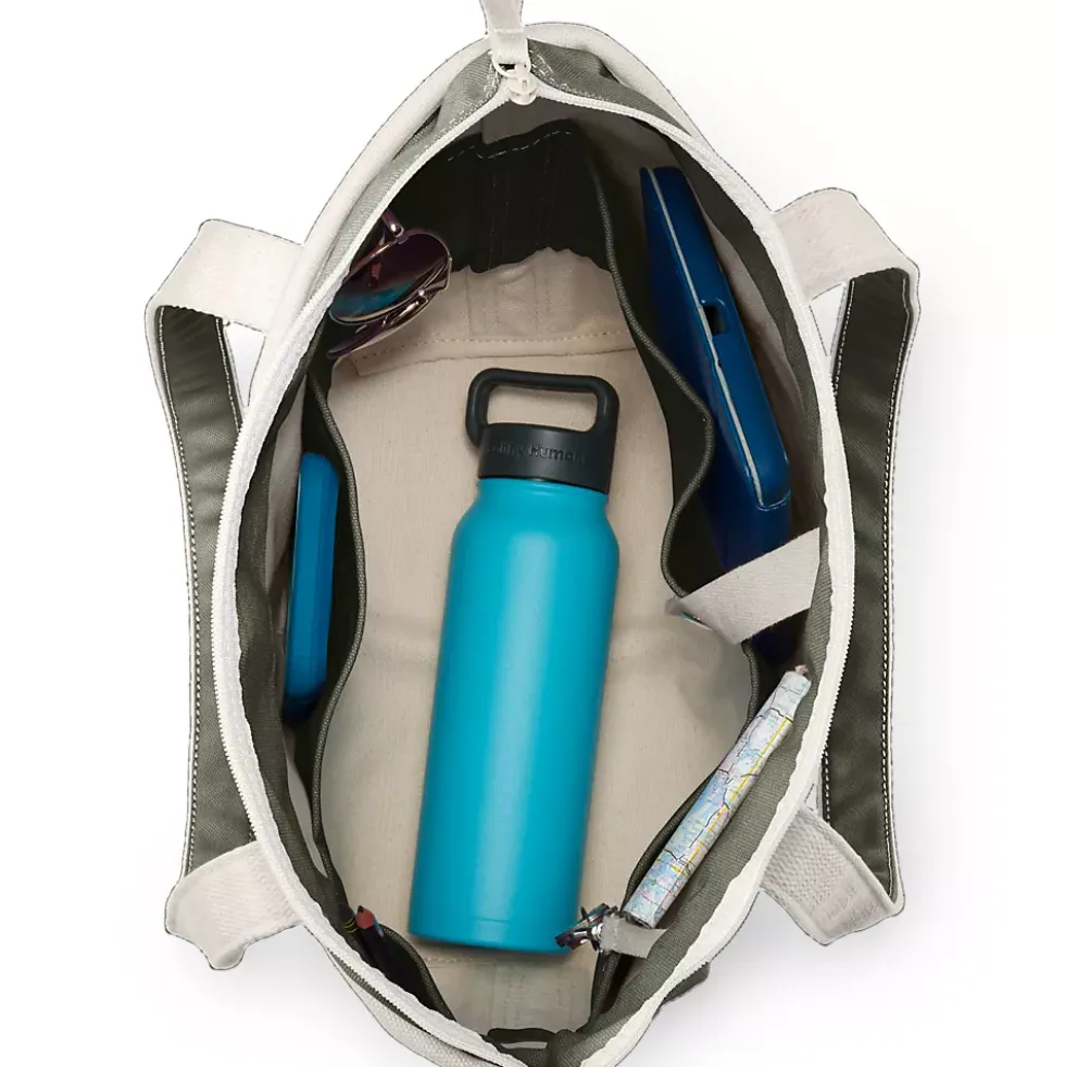 Medium 5 Pocket Open Top Canvas Tote Bag