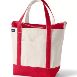 Medium 5 Pocket Open Top Canvas Tote Bag