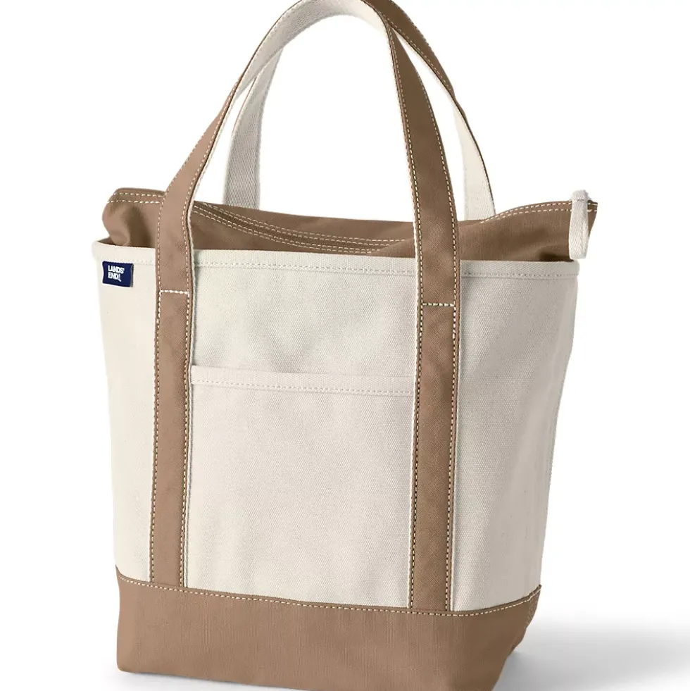 Medium 5 Pocket Open Top Canvas Tote Bag