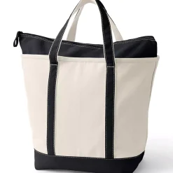 Medium 5 Pocket Open Top Canvas Tote Bag