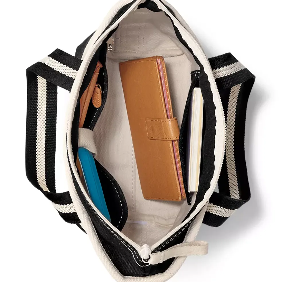 Medium 5 Pocket Open Top Canvas Tote Bag