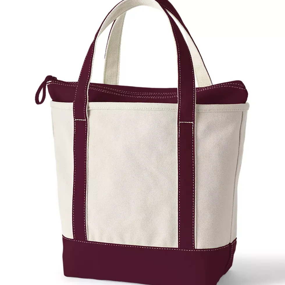 Medium 5 Pocket Open Top Canvas Tote Bag