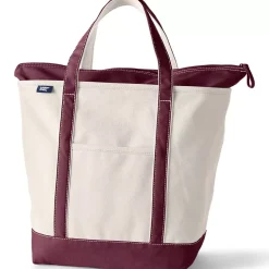 Medium 5 Pocket Open Top Canvas Tote Bag