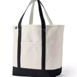Medium 5 Pocket Open Top Canvas Tote Bag