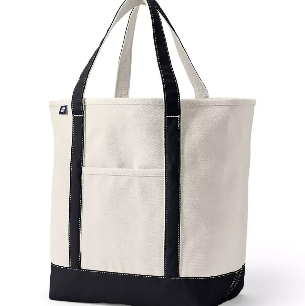 Medium 5 Pocket Open Top Canvas Tote Bag