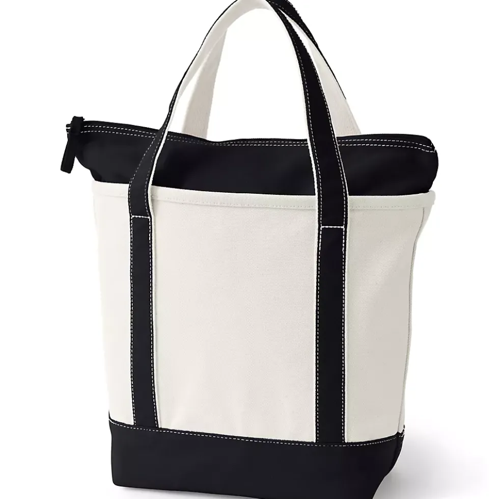 Medium 5 Pocket Open Top Canvas Tote Bag