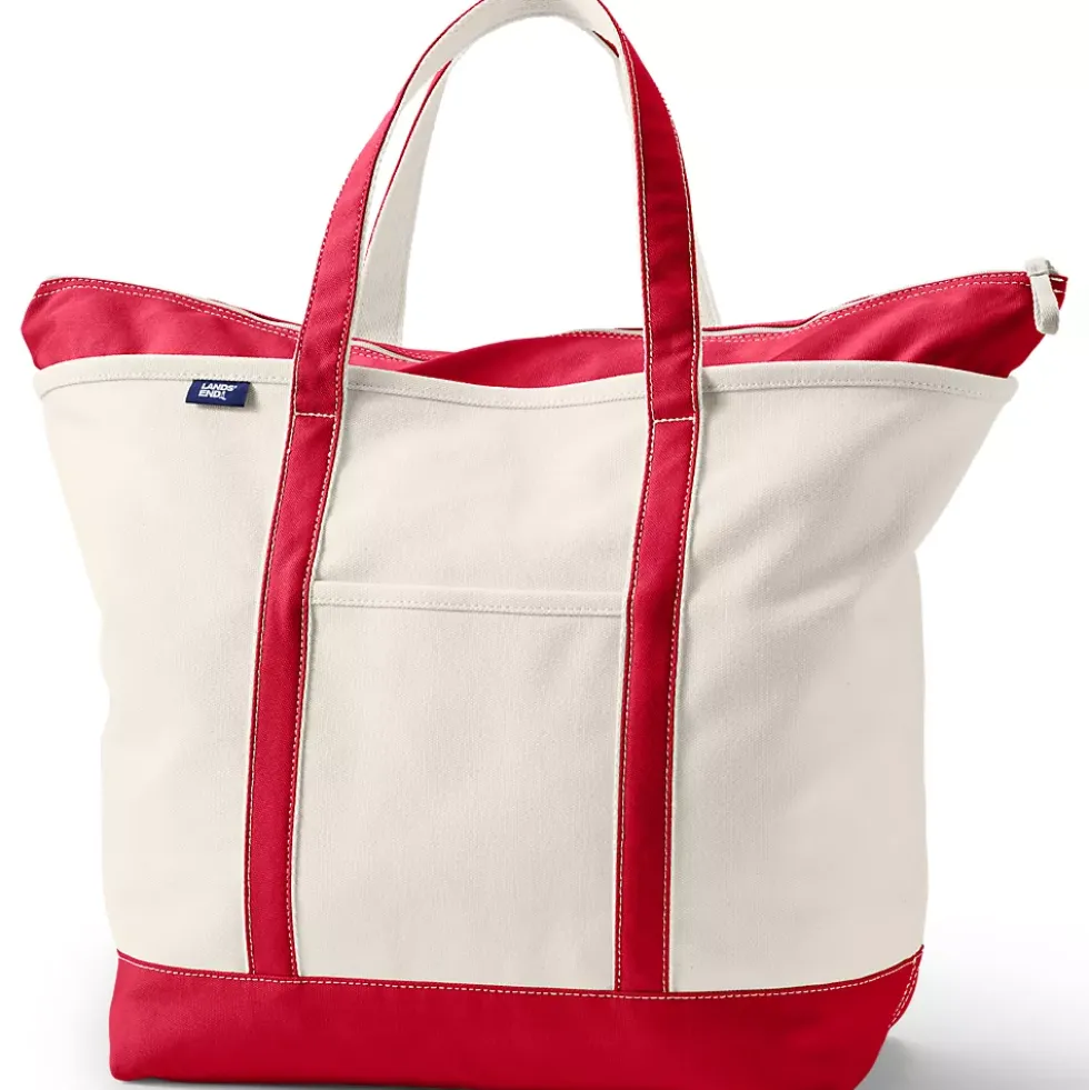 Medium 5 Pocket Open Top Canvas Tote Bag