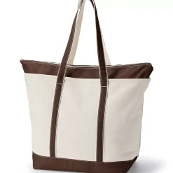 Medium 5 Pocket Open Top Canvas Tote Bag