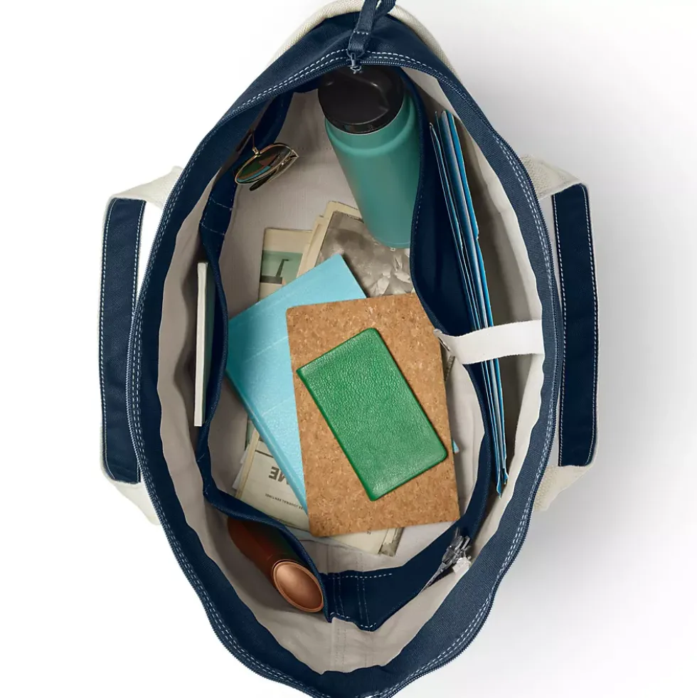 Medium 5 Pocket Open Top Canvas Tote Bag