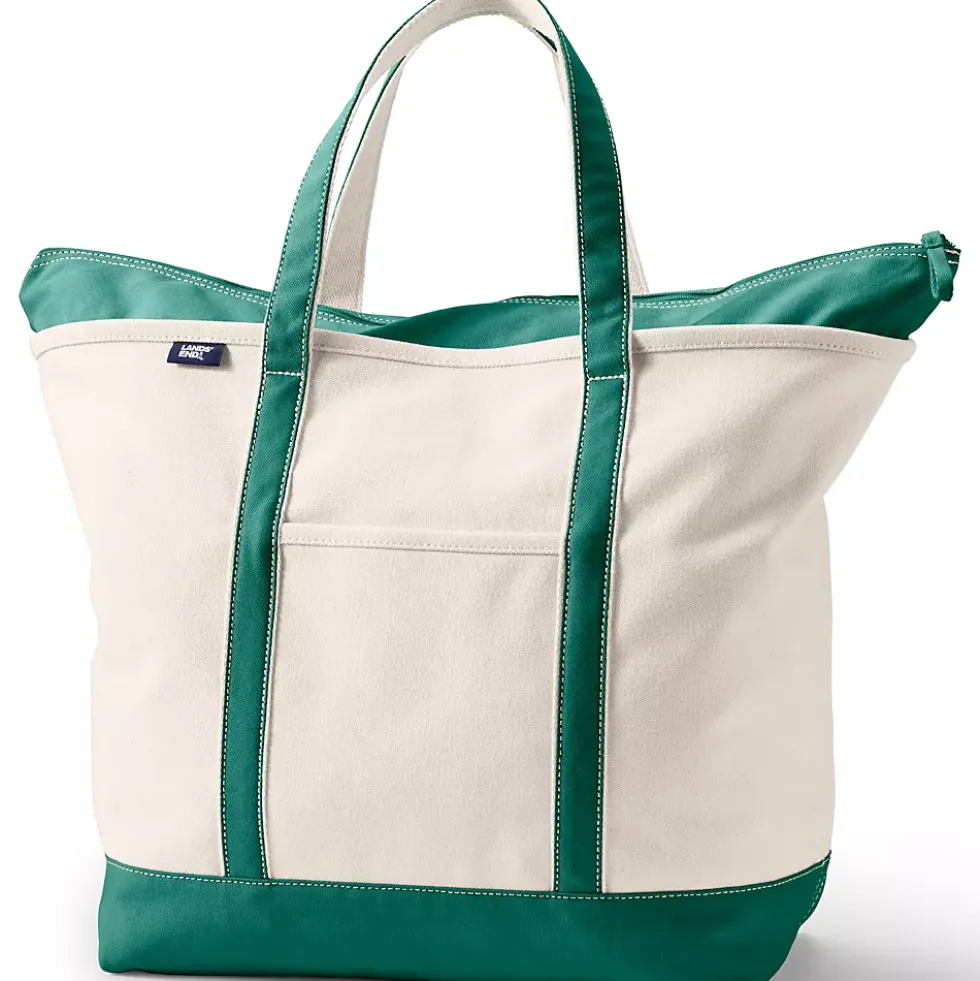 Medium 5 Pocket Open Top Canvas Tote Bag
