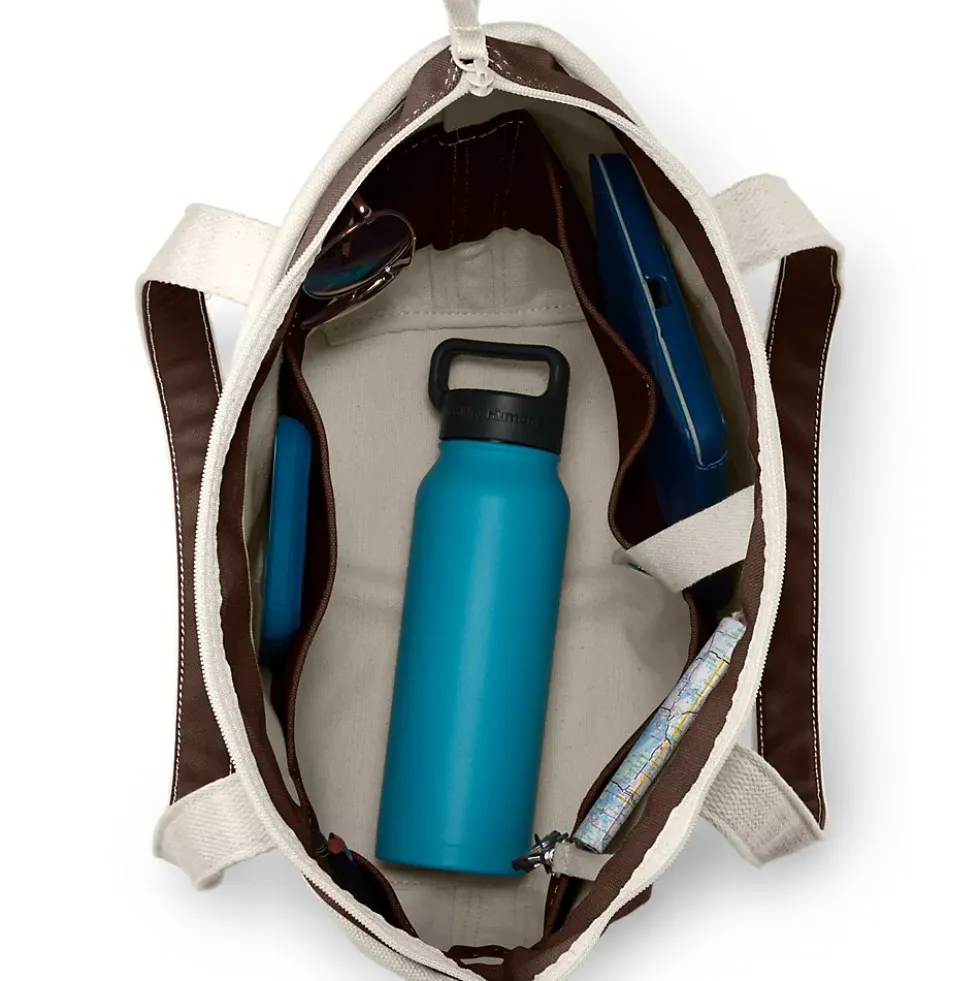 Medium 5 Pocket Open Top Canvas Tote Bag