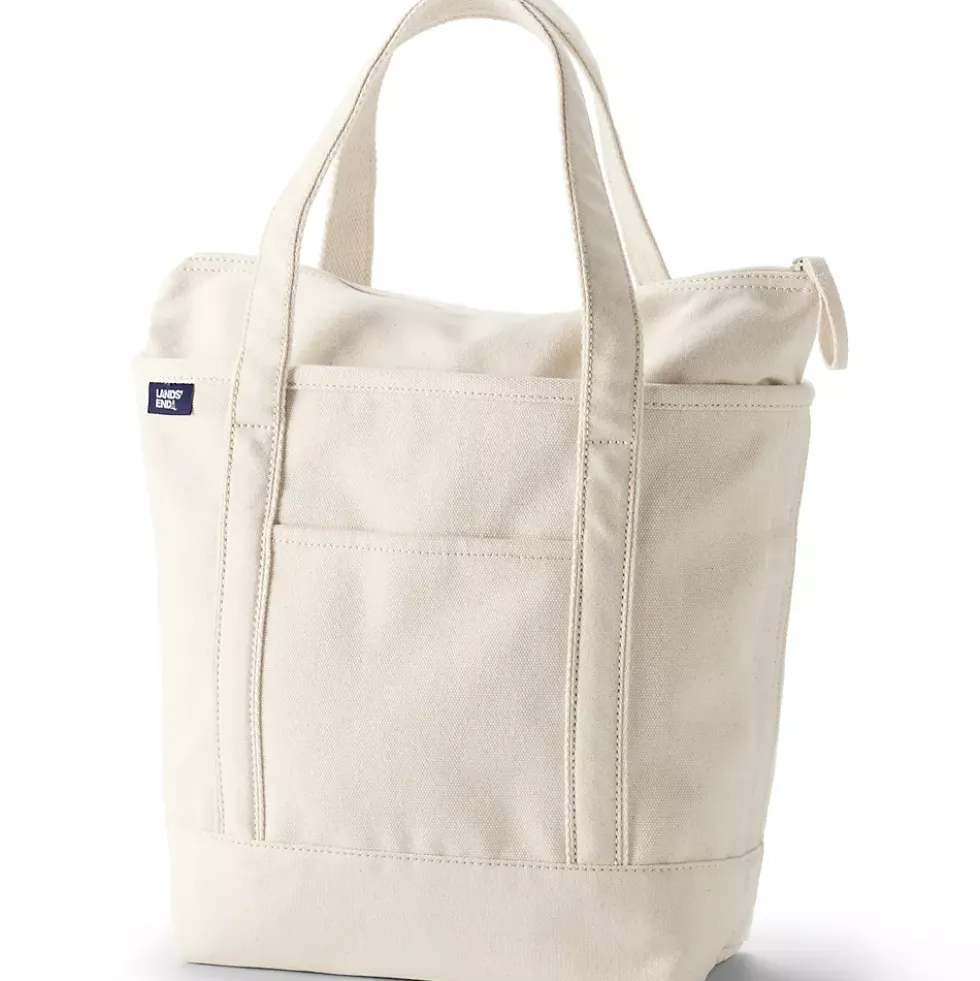 Medium 5 Pocket Open Top Canvas Tote Bag