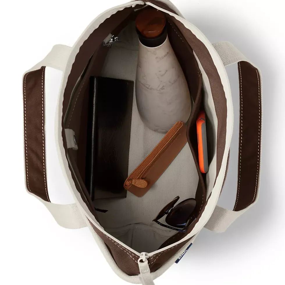 Medium 5 Pocket Open Top Canvas Tote Bag