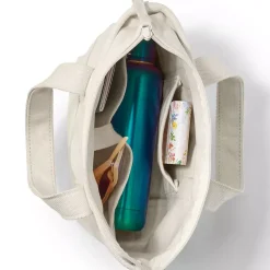 Medium 5 Pocket Open Top Canvas Tote Bag